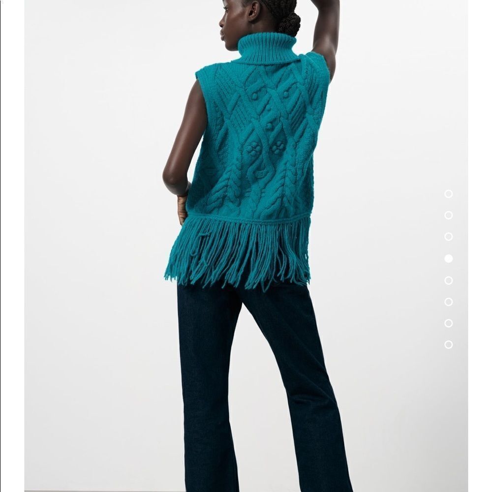 Zara fringed knit vest - Picture 7 of 11